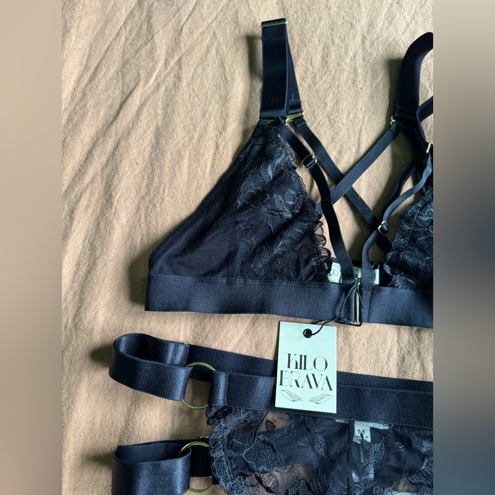 Kilo Brava Embroidered Lingerie Set